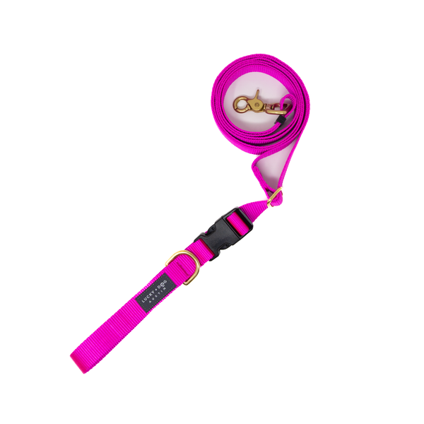 Fuchsia - 8 ft. Hands Free Adjustable Leash  Fuchsia - 8 ft. Hands Free Adjustable Leash