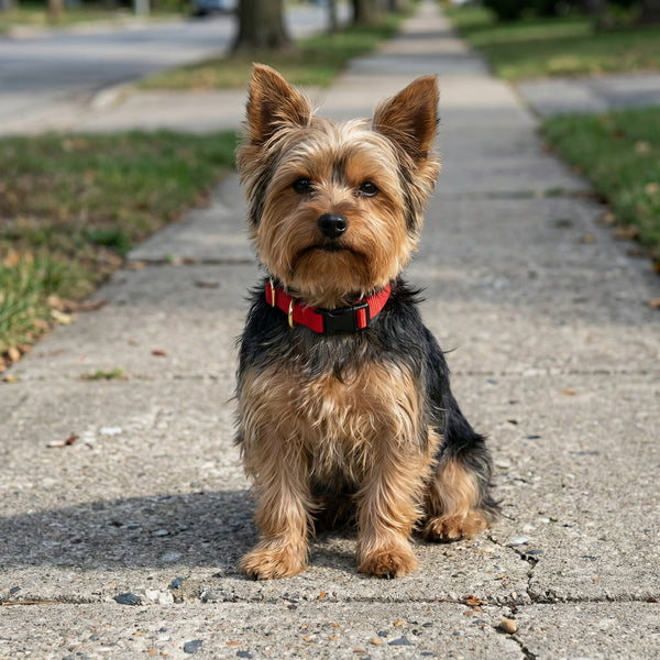 Small Dog Activewear Collar - Bright Red